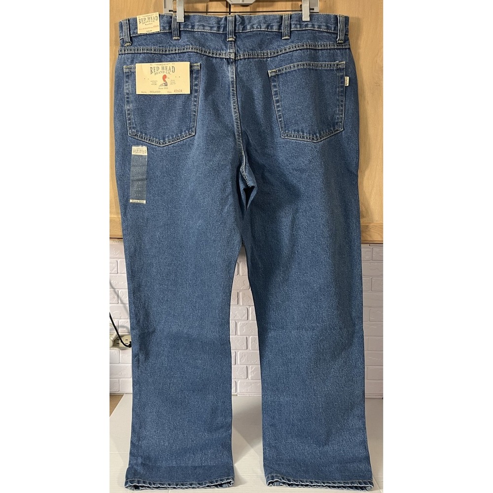 Red Head Jeans Mens 42x34‎ Blue Relaxed Fit Denim Five Pocket New NWT - Picture 2 of 7